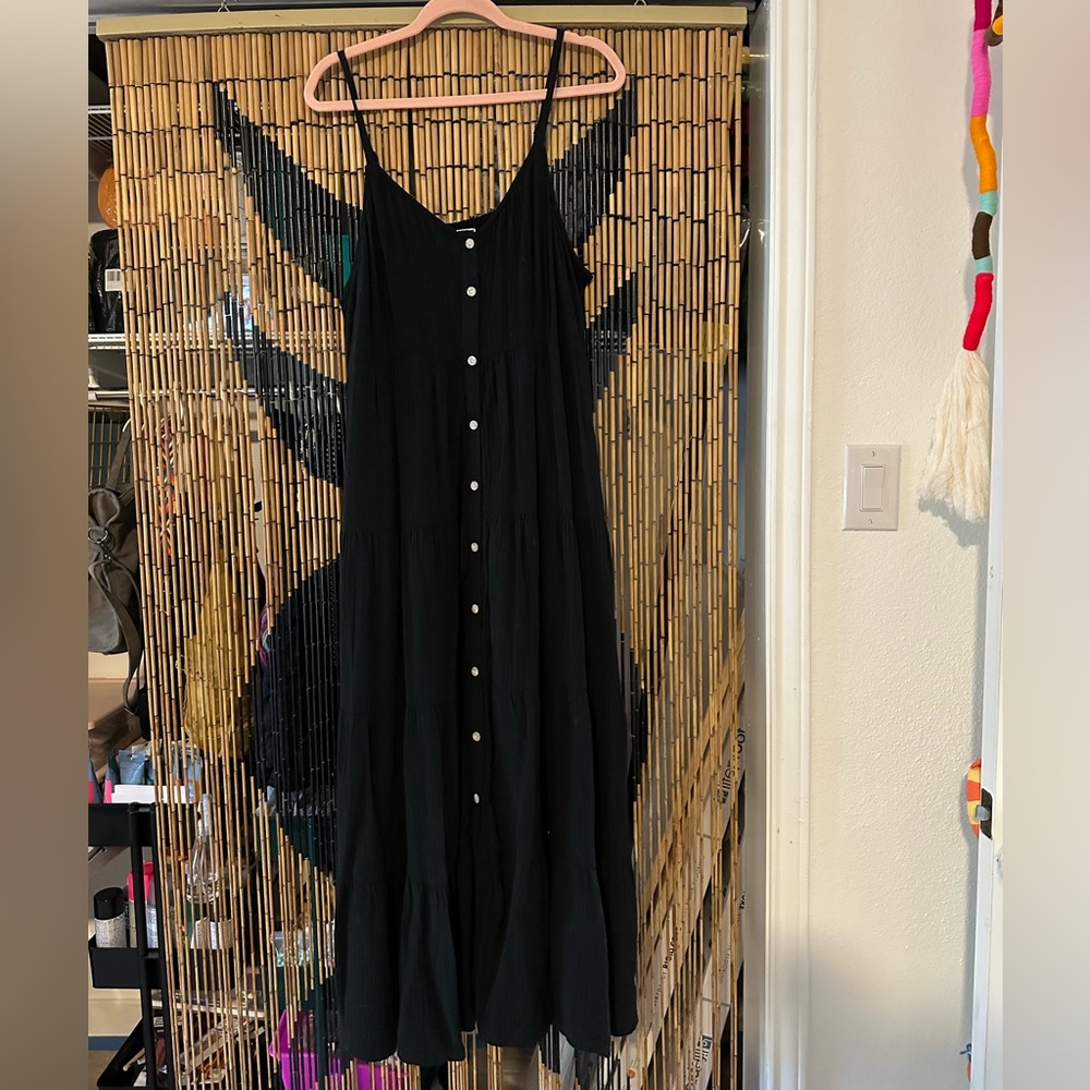 Black Button Down Tiered Mini